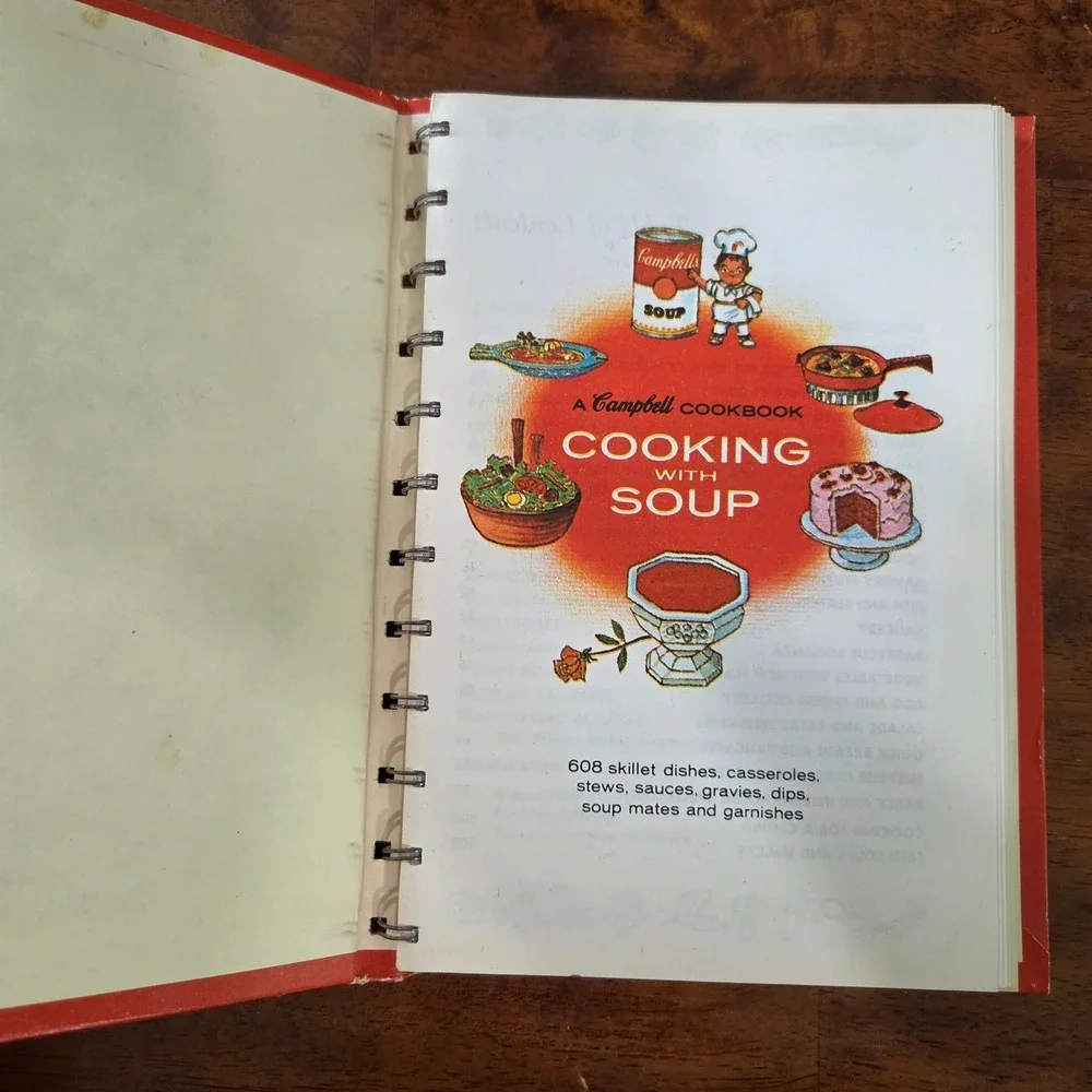 Campbell's Cooking‎ with Soup 1965 Vintage Spiral Bound Cookbook